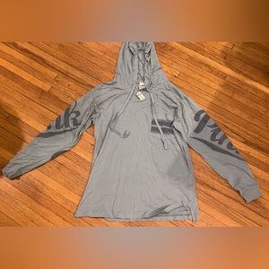 Pink long sleeve hoodie mint green